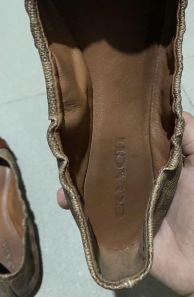COACH Stanton Ballet In Signature Canvas PRELOVED Fesyen Wanita
