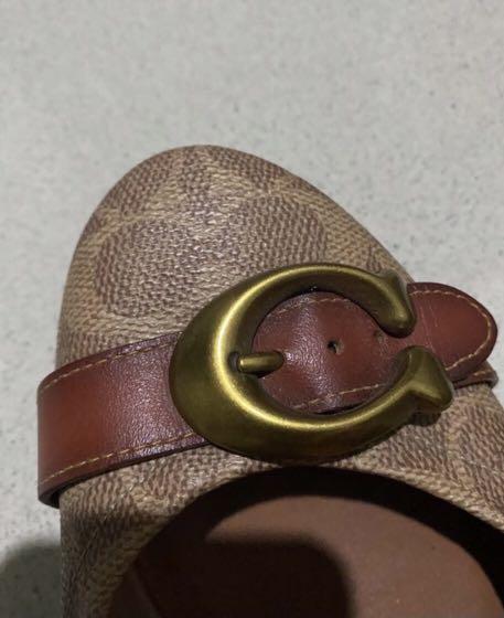 COACH Stanton Ballet In Signature Canvas PRELOVED Fesyen Wanita