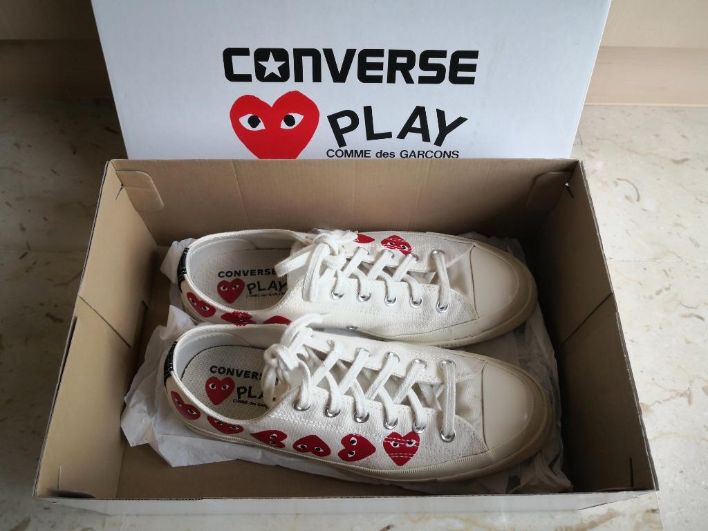 Reserved) Comme des Play X Converse chuck taylor Hearts Ox sneakers, Men's Sneakers on Carousell