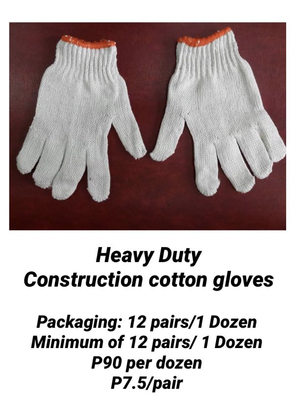Heavy duty cotton gloves clearance