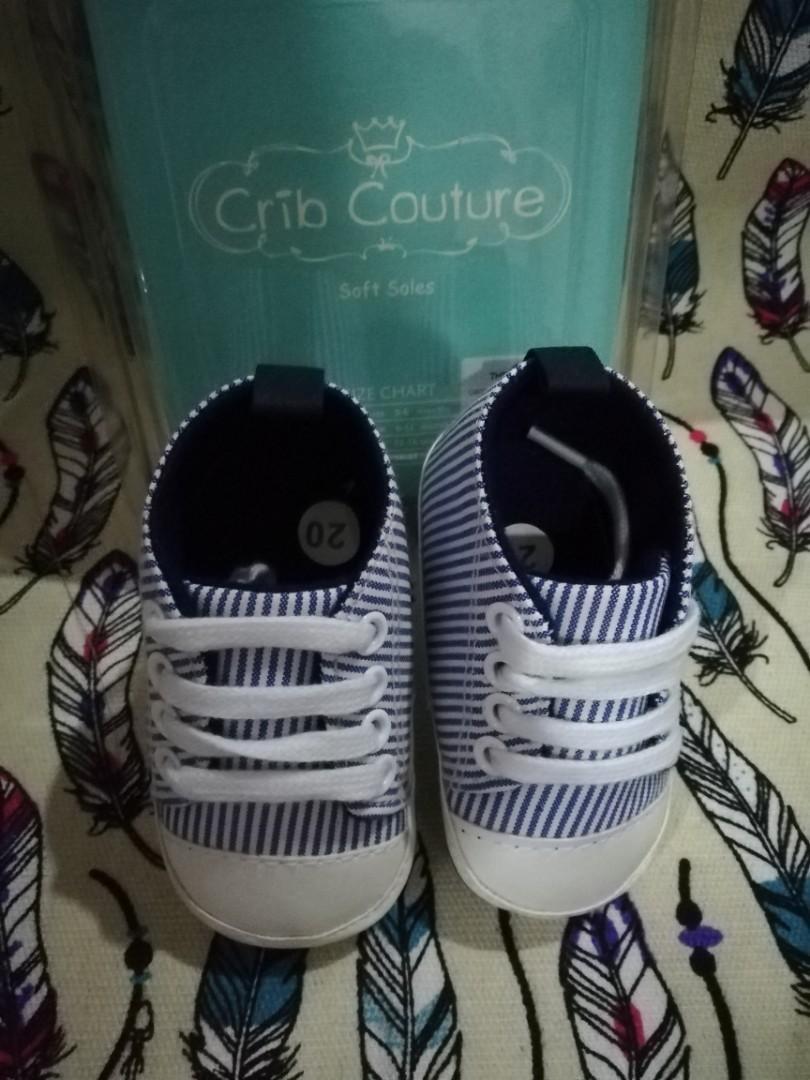 Crib couture baby shoes (Category: Babies & Kids Fashion) located in Manila. Submitted by Mimiandmos (Listing ID 1053108865, Image 3). Description: soft soles perfect for your baby's casual outfit rfs: needs baby funds.