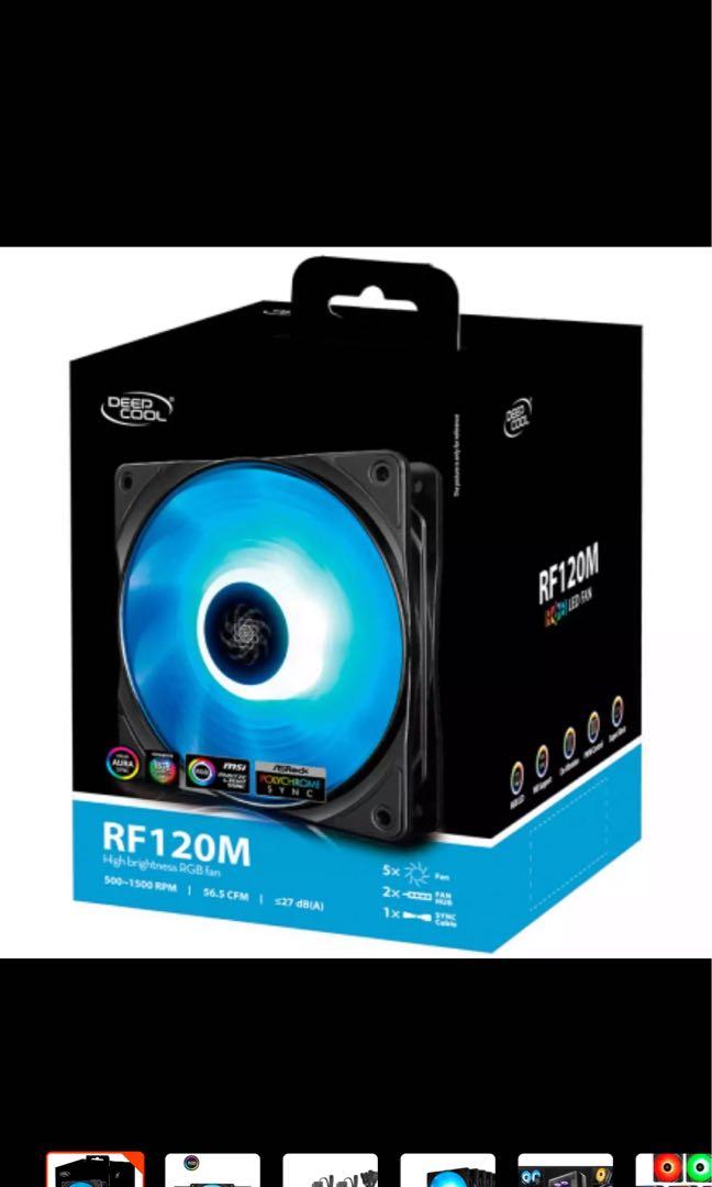 Deepcool cpu cooler and rgb fans (Category: Computer Parts) located in San Pedro. Submitted by xaviercaburian (Listing ID 1053131298, Image 1). Description: 5500 if bundle 3500 sa cpu cooler 2600 sa fans Slightly used.