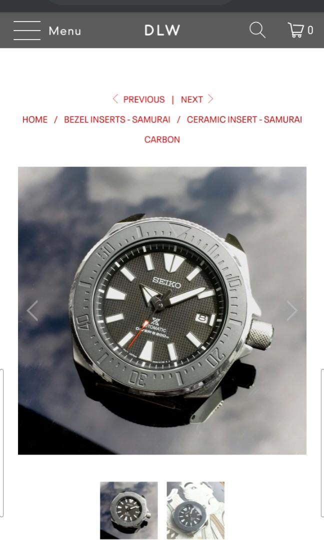 DLW Modded Seiko Samurai Bezel and Bezel Insert, Men's Fashion, Watches &  Accessories, Watches on Carousell