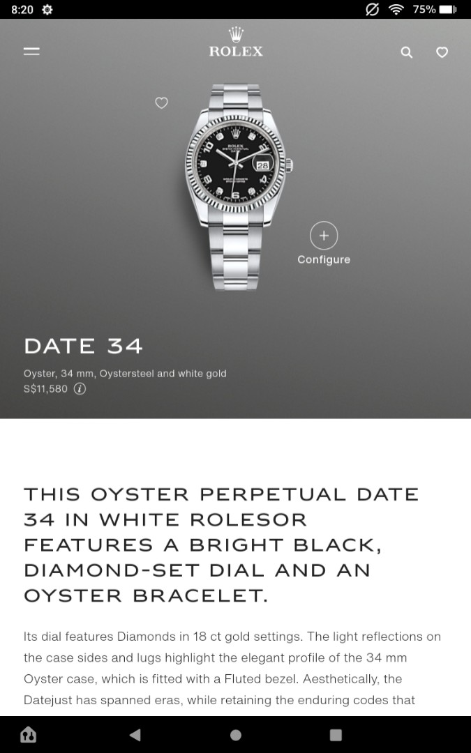 Full set 2019)Rolex Oyster Perpetual Date 34mm not Datejust 115234 black  dial with diamond, Luxury, Watches on Carousell