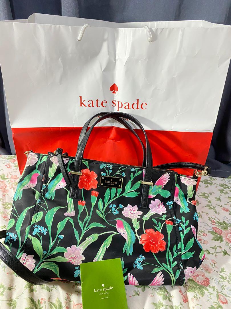 Kate Spade bird floral design (mini tote/sling) handbag, Women's Fashion,  Bags & Wallets, Beach Bags on Carousell