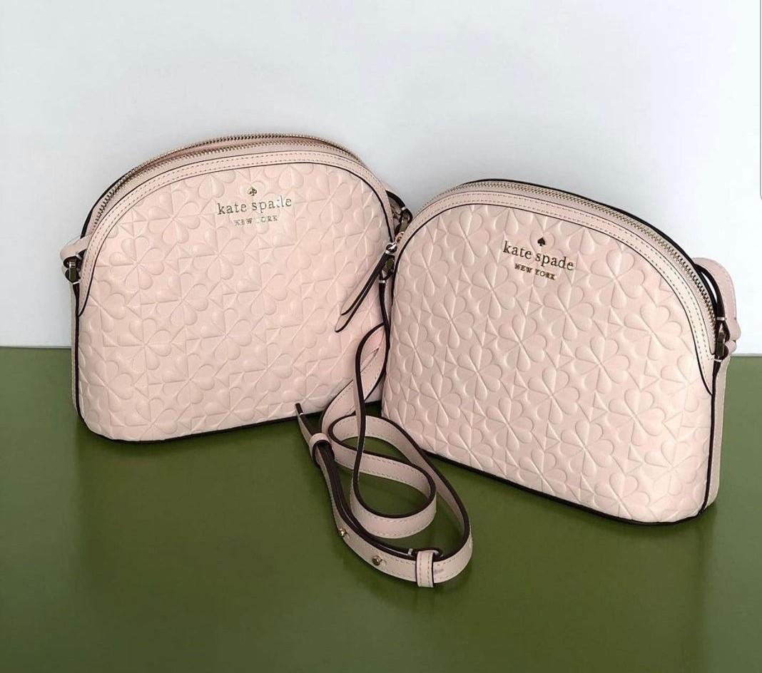 Kate Spade X Large Dome Crossbody Hollie Spade Clover Geo Embosed