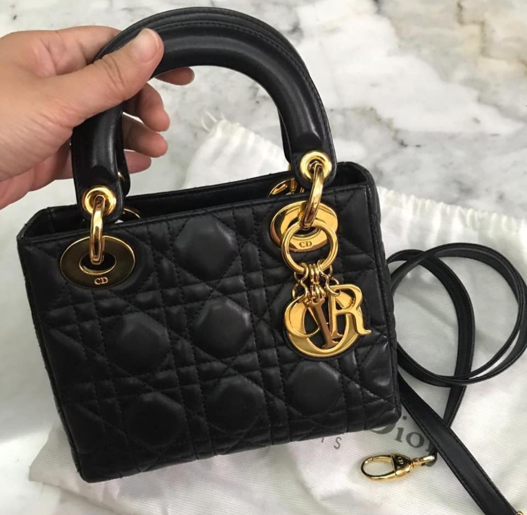 Lady Dior mini Vintage Black GHW