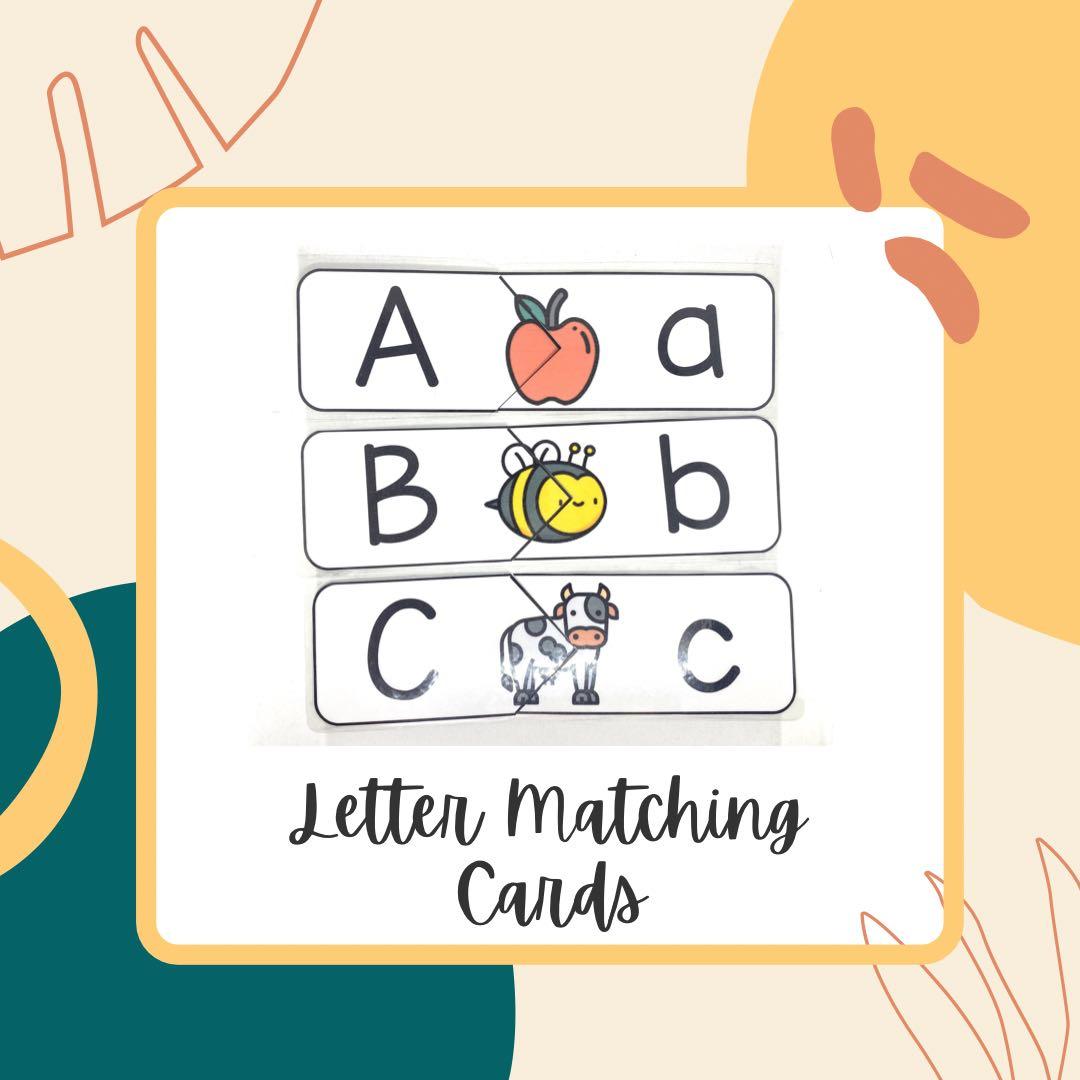 Letter Matching Cards, Hobbies & Toys, Stationery & Craft, Handmade ...