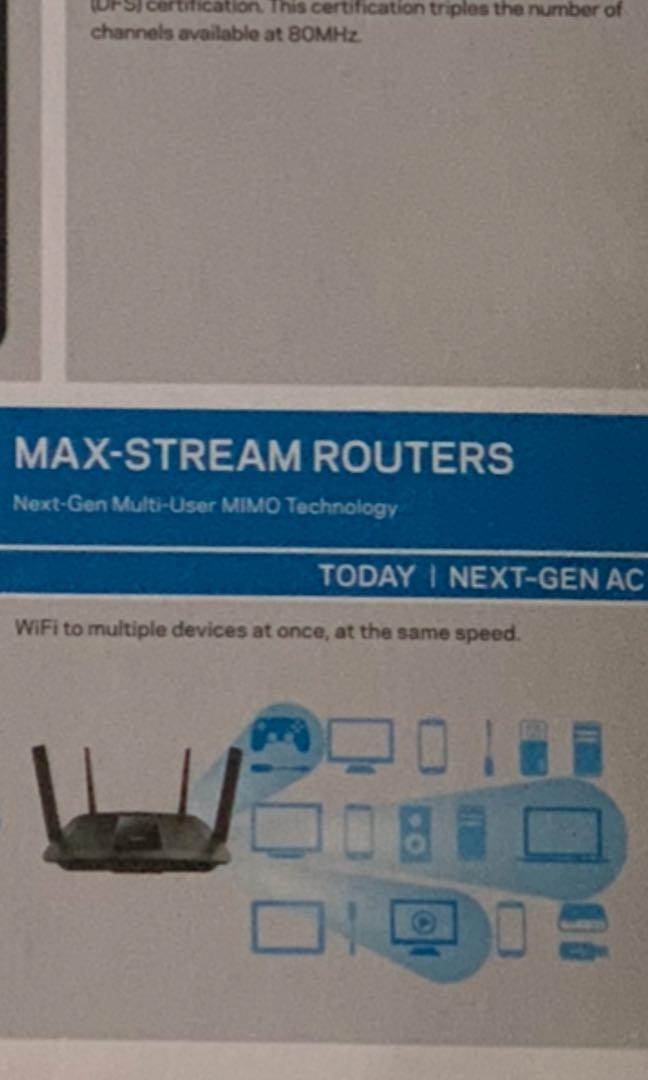 Linksys (WARRANTY) Wireless Router AC2600 MUMIMO Gigabit Router (2 yrs warranty), Computers
