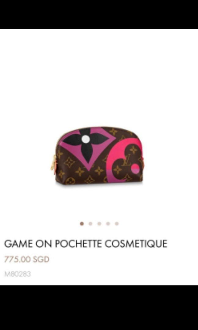 Louis Vuitton Game On Monogram Heart Cosmetic Pouch Make Up Case 20LVS1210