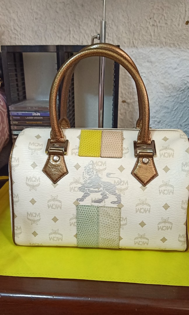 mcm lion boston bag TGS A.A