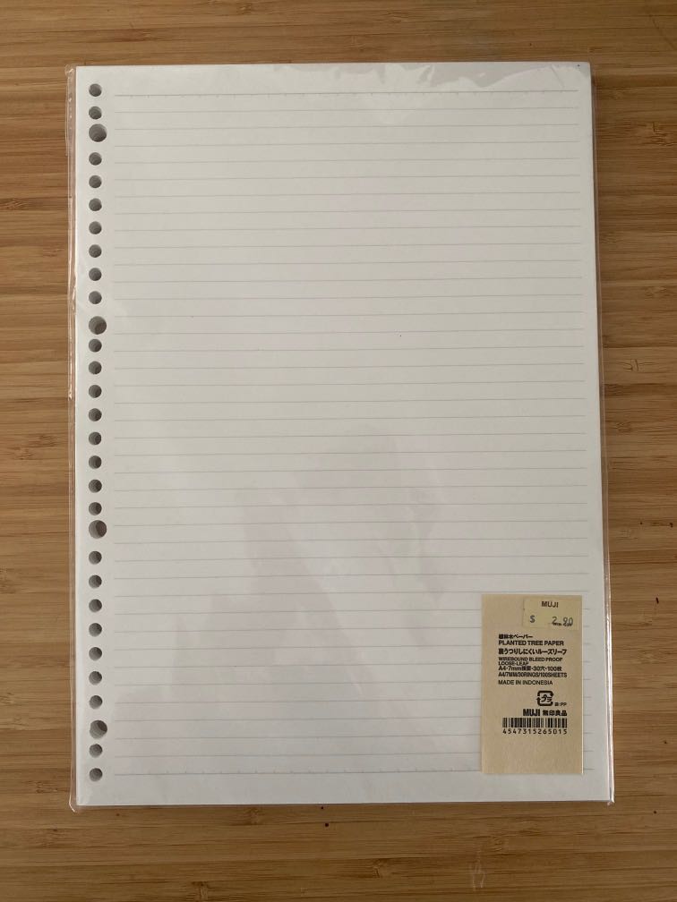 Muji A4 Lined foolscap paper, Books & Stationery, Stationery on Carousell