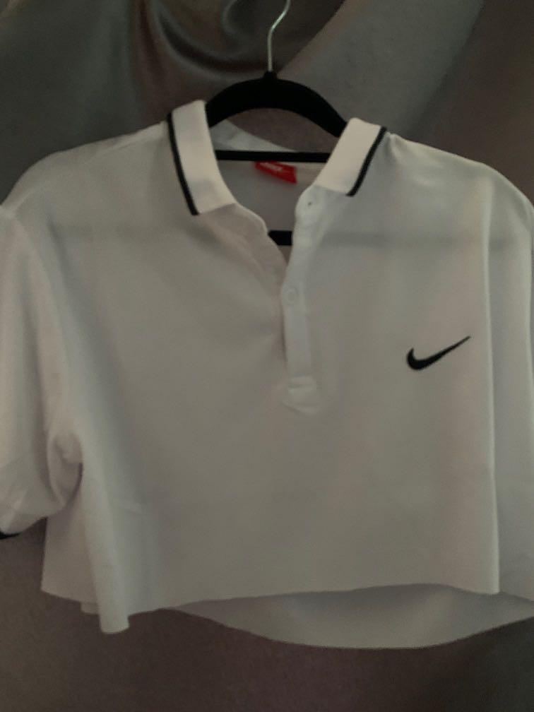 nike polo crop top