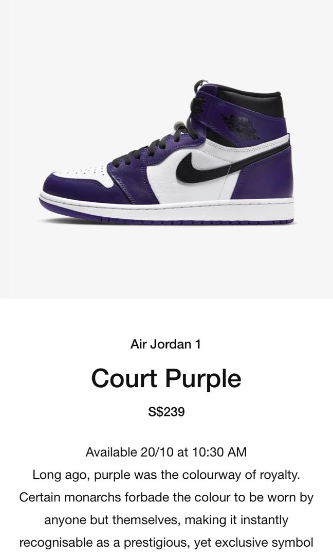 Nike gs 1 purple clearance
