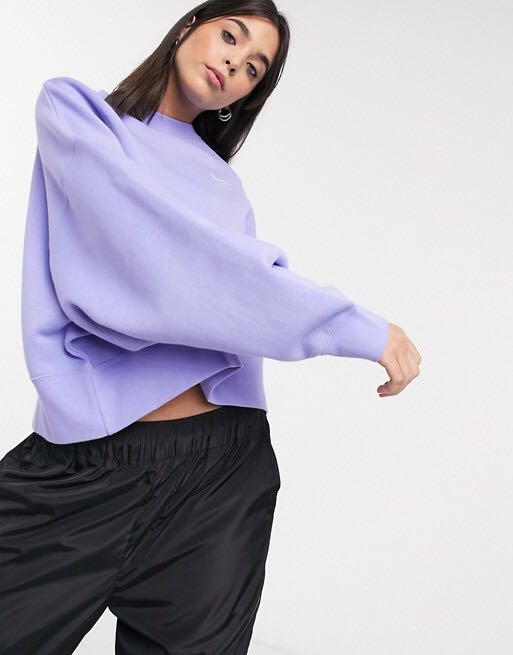 Nike Sweatshirt Light Thistle and Oatmeal, Women's Fashion, Tops,  Sleeveless on Carousell