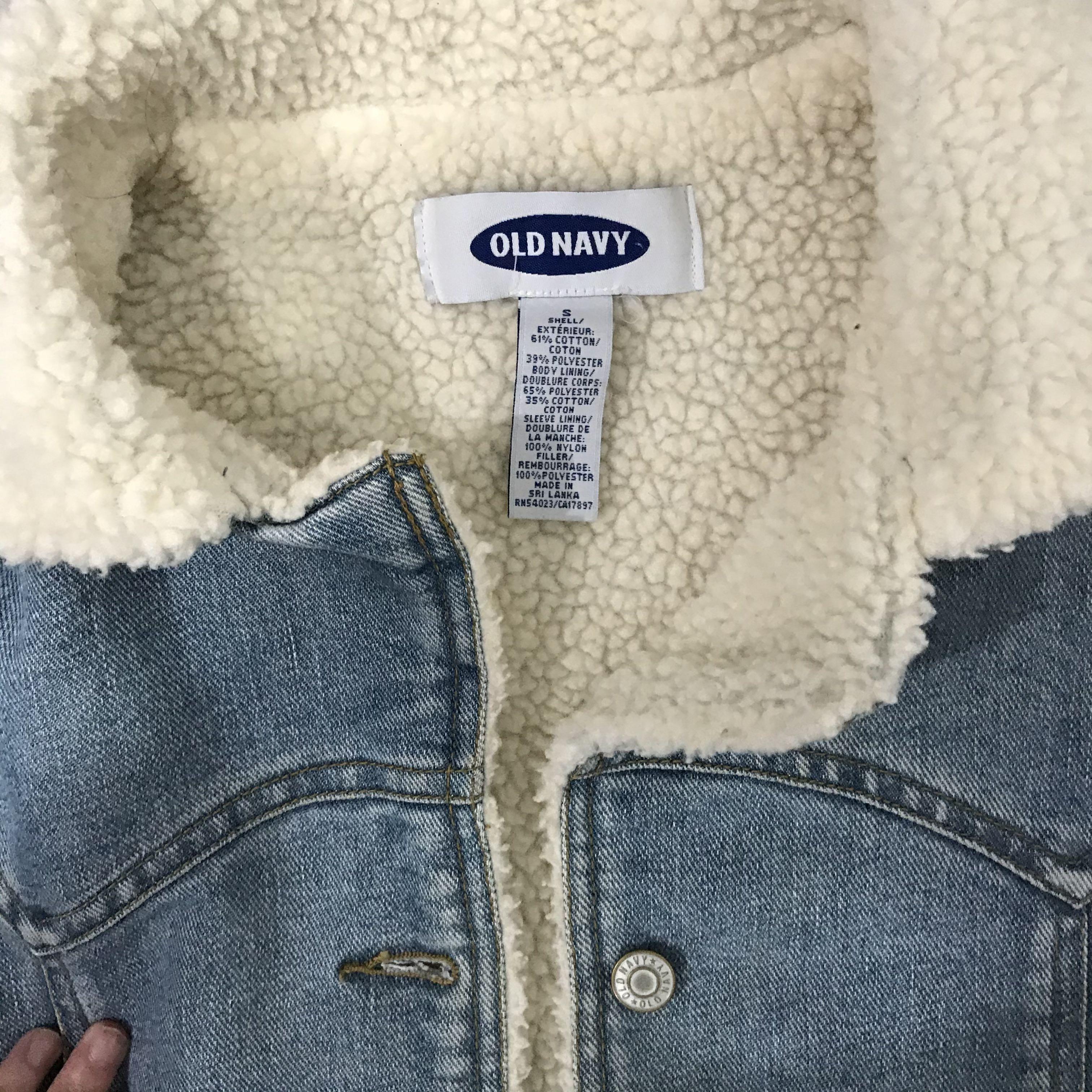 Old navy clearance denim sherpa jacket