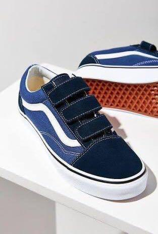 vans velcro navy