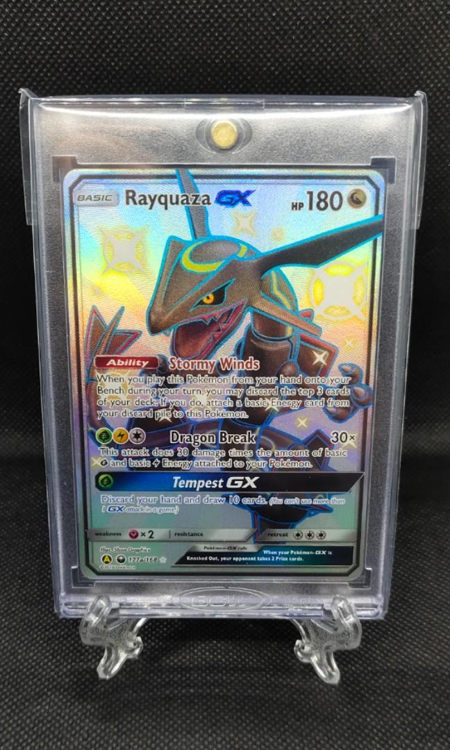 Pokemon Hidden Fates shiny Rayquaza GX 177a/168 Full Art ptcg 烈空