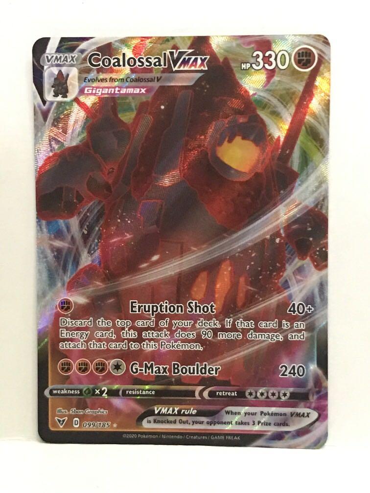 Pokemon Sword & Shield Vivid Voltage - Coalossal VMAX (099/185) Ultra Rare, Hobbies & Toys, Toys & Games on Carousell Pokemon Sword & Shield Vivid Voltage - Coalossal VMAX (099/185) Ultra Rare, Hobbies & Toys, Toys & Games on Carousell