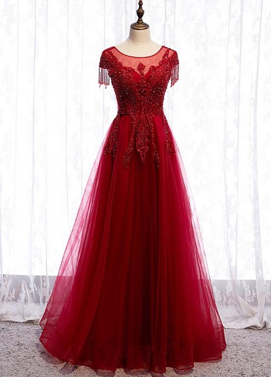 Red diamante prom store dress