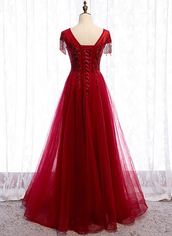 Red diamond prom dress top