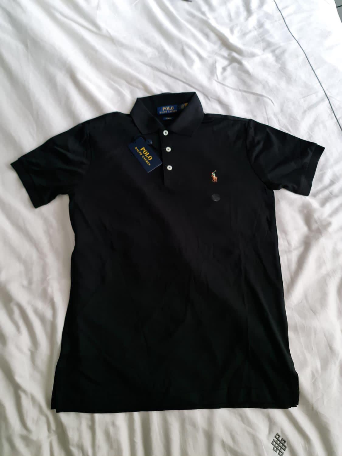Polo Ralph Lauren slim fit pima polo multi player logo in black
