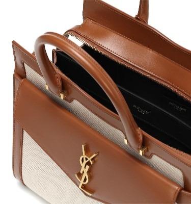 Saint laurent uptown medium leather 2025 tote