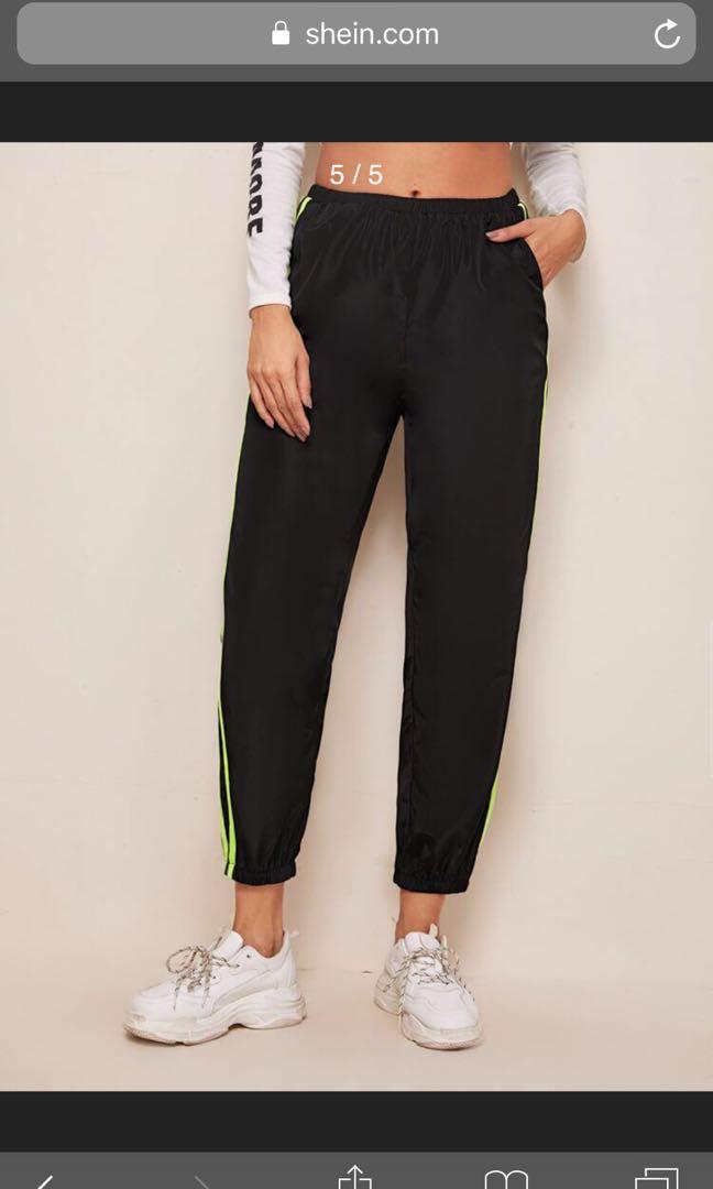 shein black and white jeans