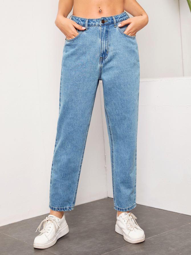 SHEIN MOM JEANS, Women's Fashion, Bottoms, Jeans \u0026 Leggings on Carousell