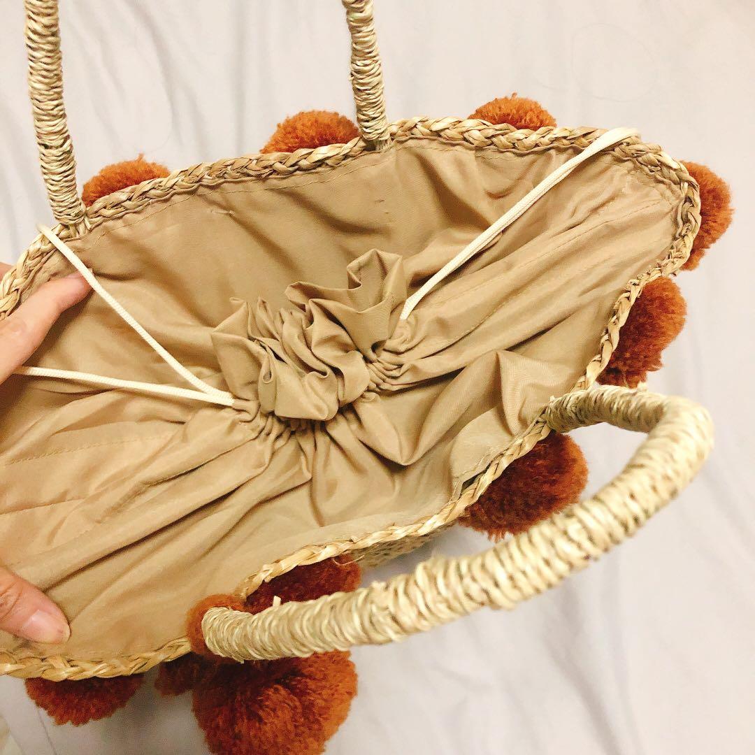 Summer Rattan Bag for Women Straw Hand woven Top handle Handbag