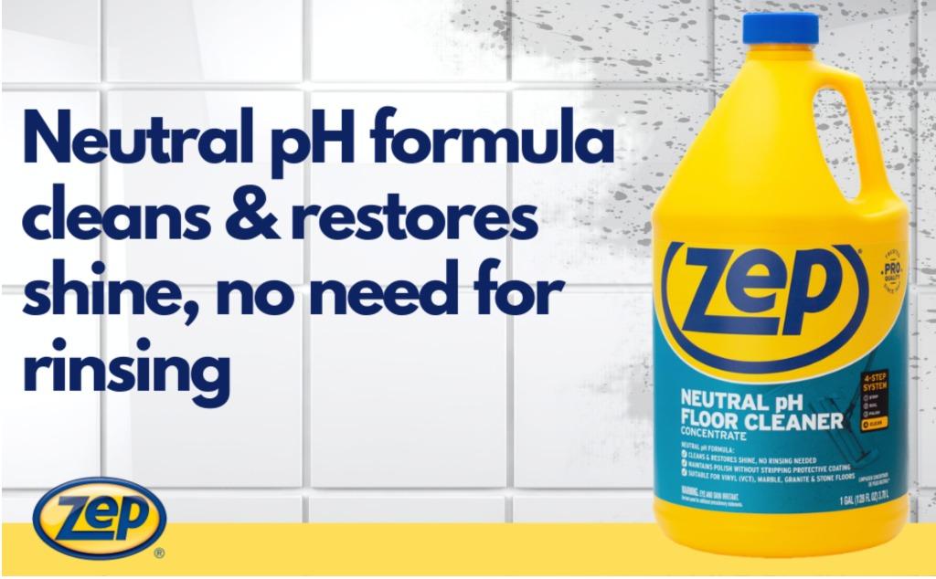 Zep Neutral pH Floor Cleaner Concentrate 1 Gallon, Furniture & Home