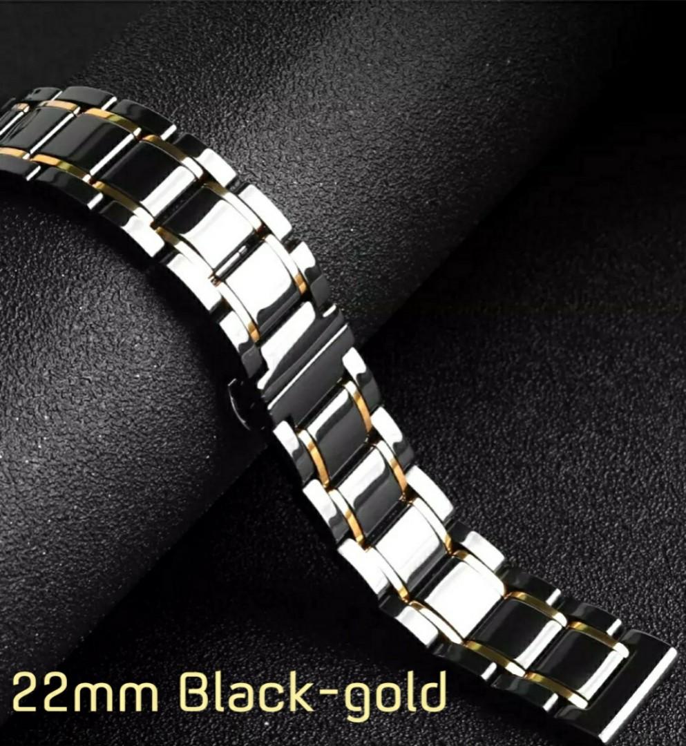Black and online gold watch strap