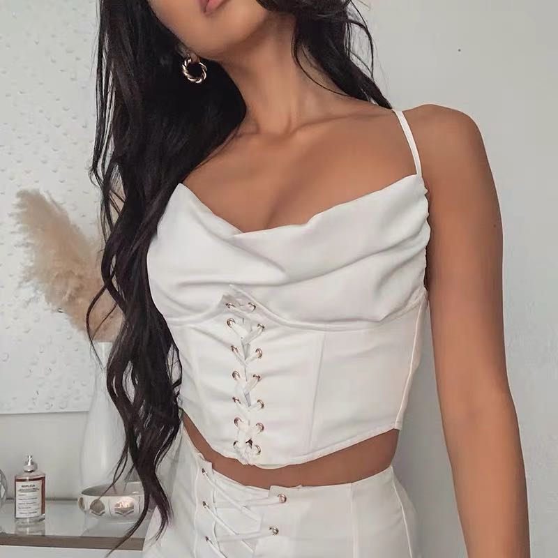Cowl corset top clearance