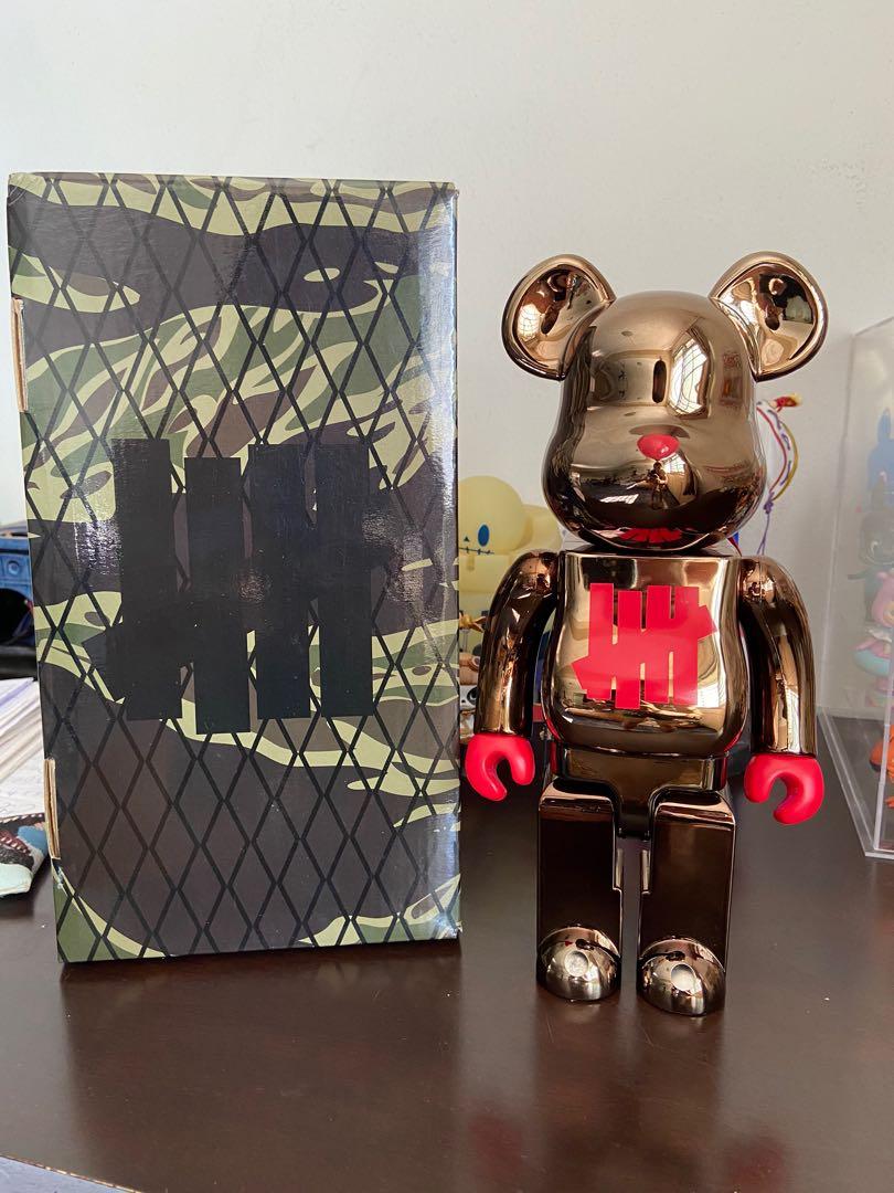 400% Undefeated chrome bearbrick be@rbrick Full Metallic jacket stussy mad  hectic