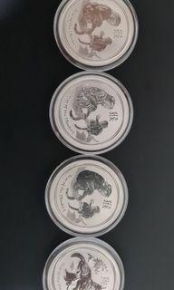 4 X 1/2 Oz Silver coins
