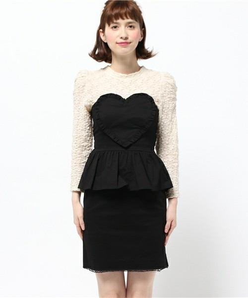 日本女裝原宿系e Hyphen World Gallery Bonbon 心型胸口迷你裙中村里砂 兒童 孕婦用品 嬰兒及小童流行時尚 Carousell