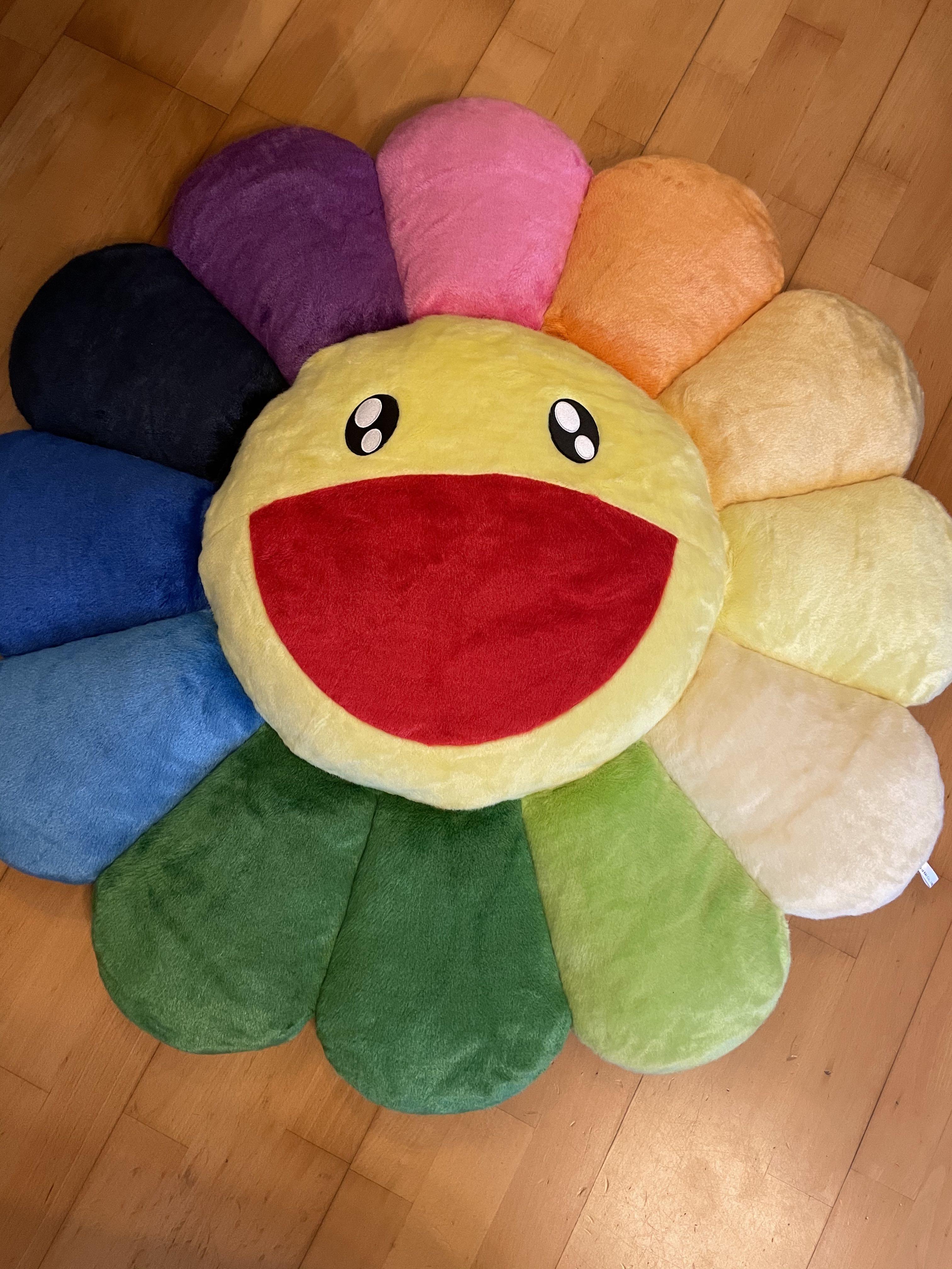 村上隆 フラワー クッション Flower Cushion Rainbow 1m ...