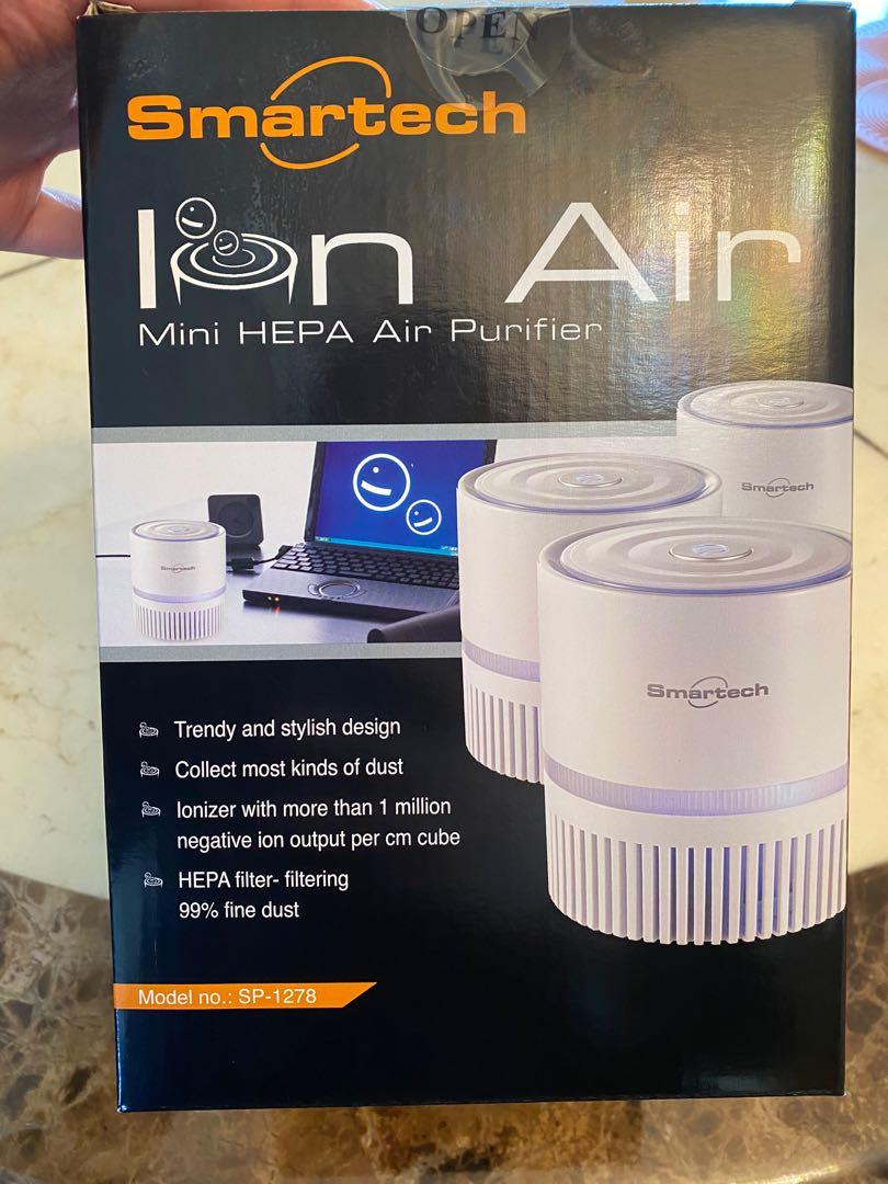 小型空氣清新機 Smartech Ion Air mini HEPA air purifier, 家庭電器, 空氣清新機及抽濕機
