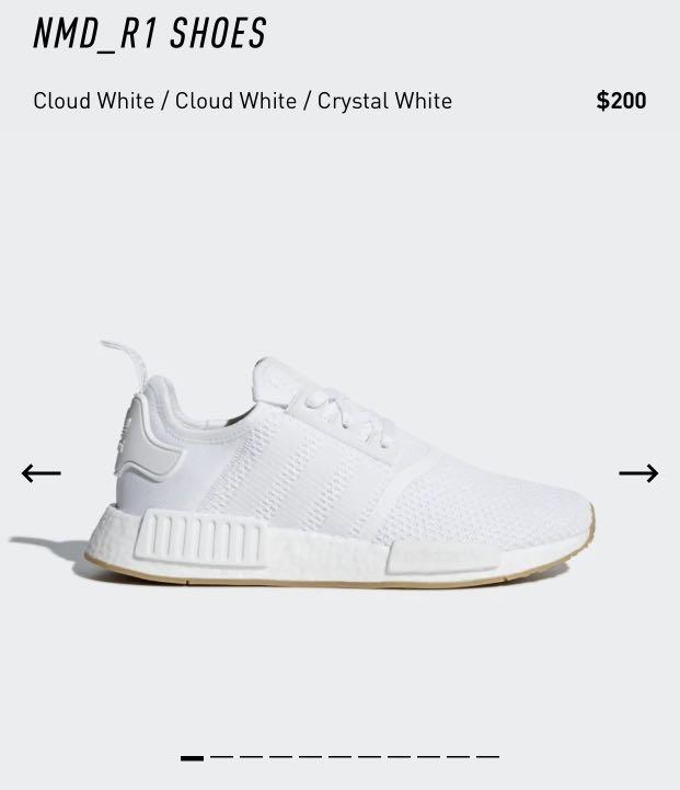 Adidas nmd hotsell all white 32