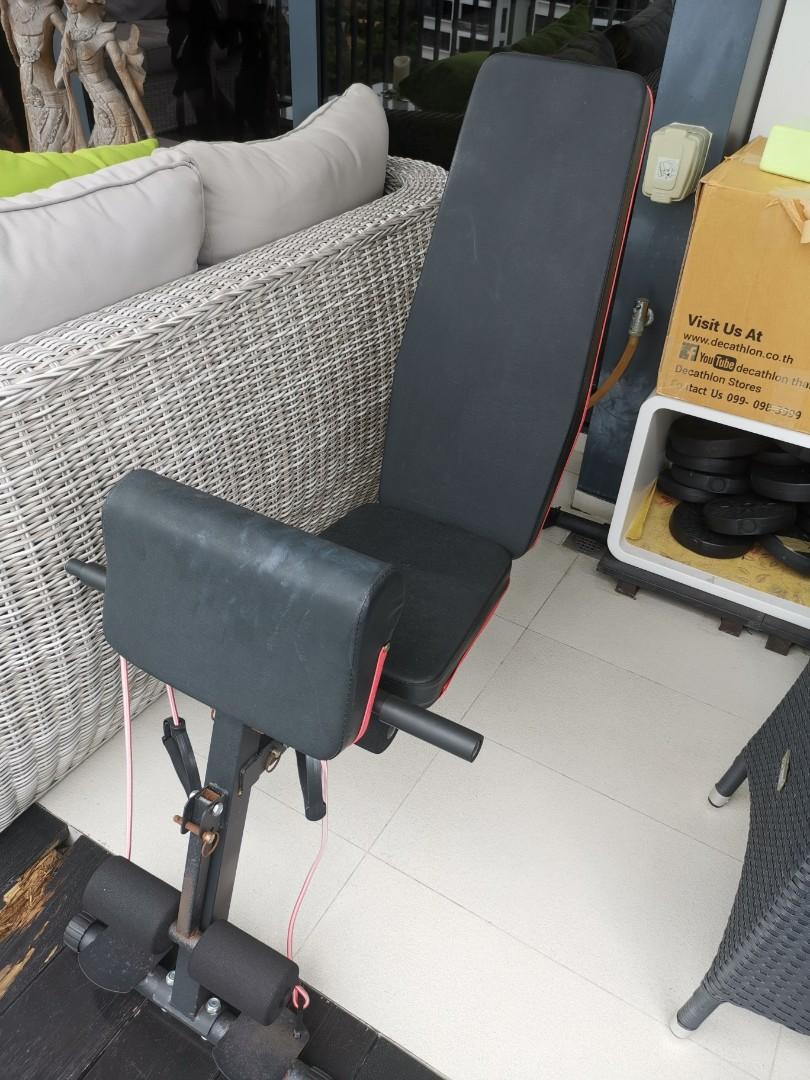 Adjustable folding weight bench and weights, Sports Equipment, Exercise & Fitness, Weights