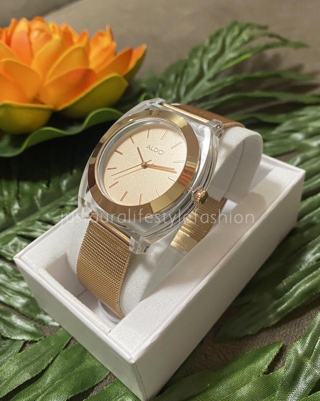 Aldo rose gold watch shop