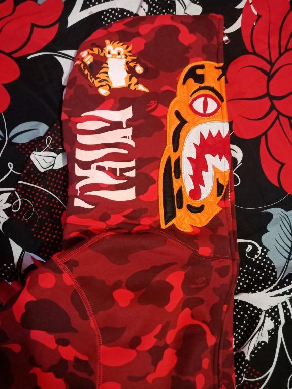 Bape tiger 2025 hoodie red