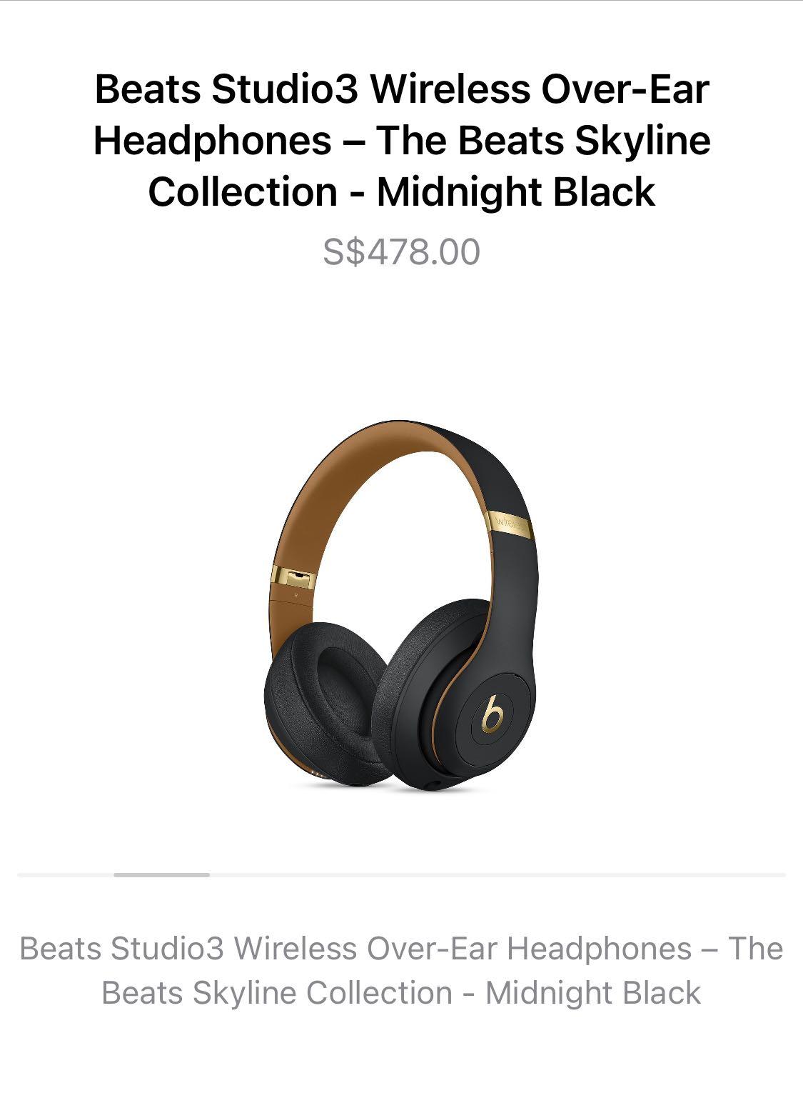 Beats Studio3 Wireless OverEarHeadphone ( Skyline Collection