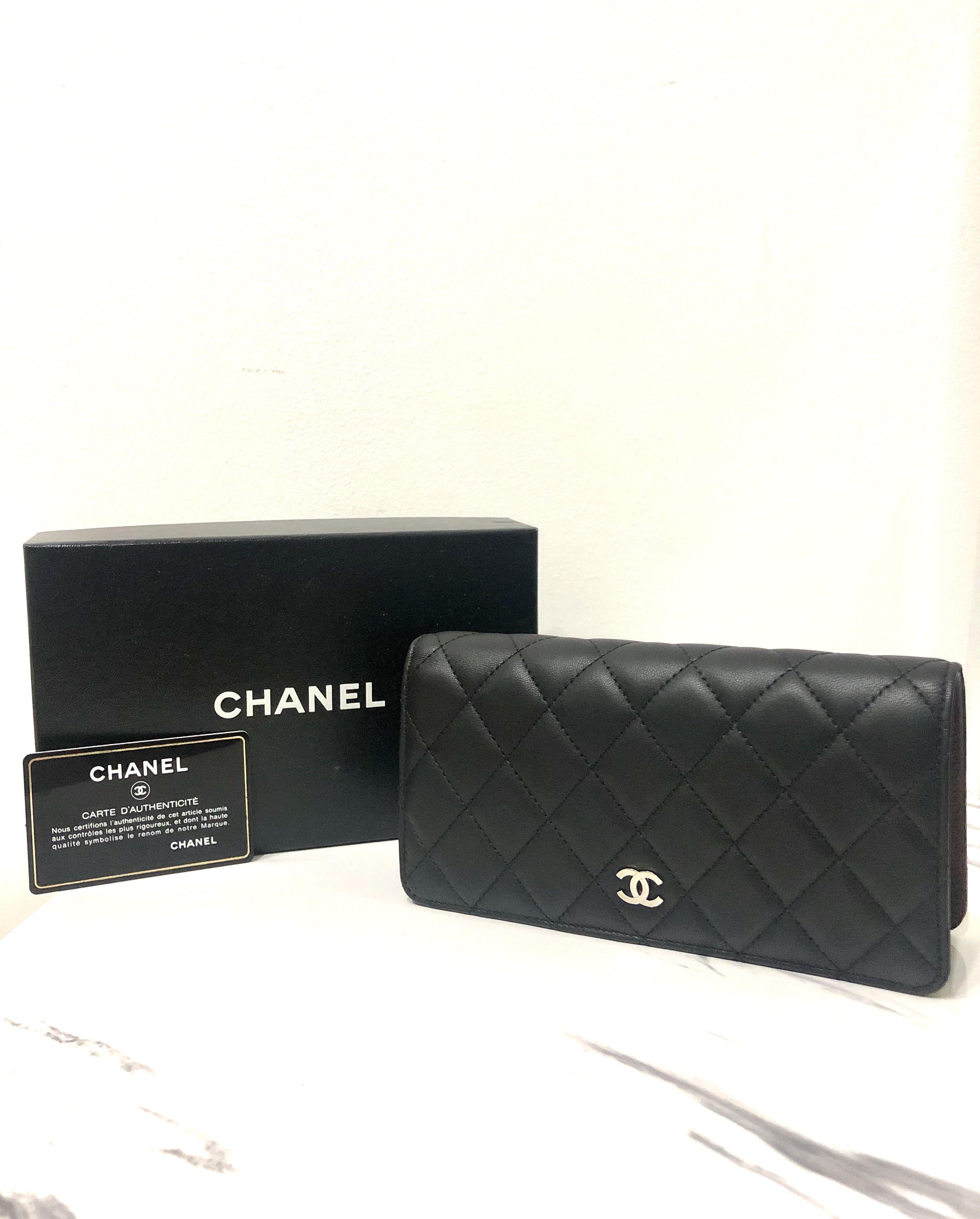 Chanel Classic Long Flap Wallet (Lambskin Black), Luxury, Bags & Wallets on  Carousell