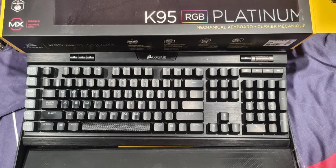 Corsair K95 Platinum Brown Mechanical Keyboard W Pbt Keycaps Computers Tech Parts Accessories Computer Keyboard On Carousell