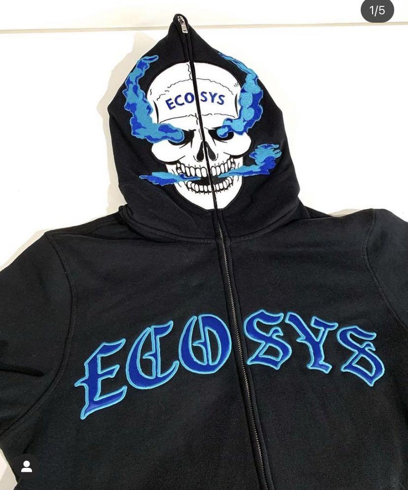 Ecosys skull hoodie, Men's Fashion, Tops & Sets, Hoodies on Carousell