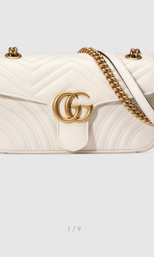 Gucci marmont crossbody white top