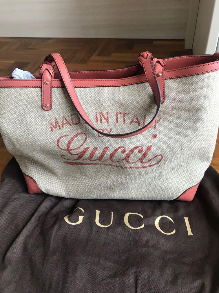 Gucci shopping bag - reduced to $650, Women's Fashion, Bags & Wallets ...
