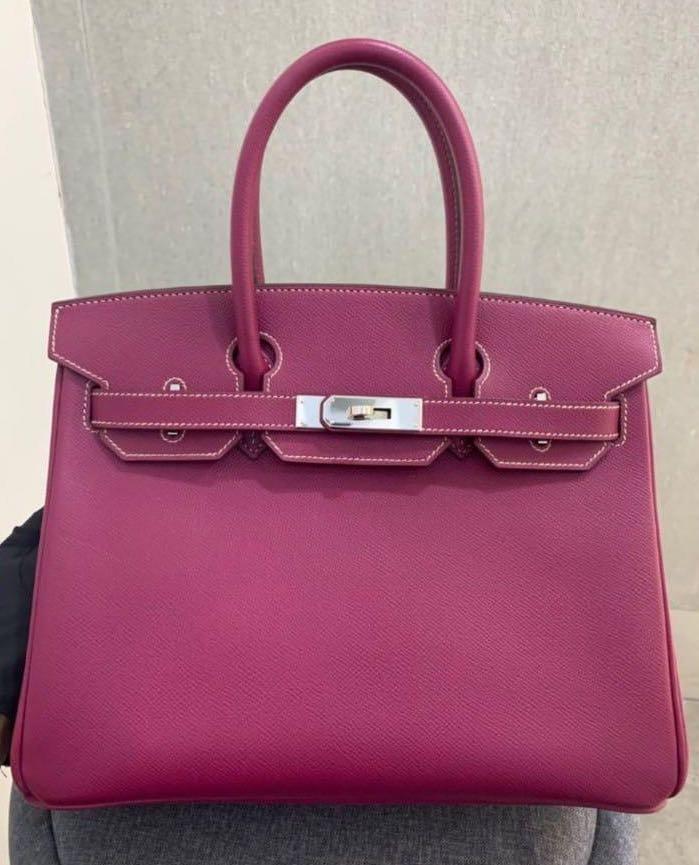 Hermes Birkin 30 Rose Tyrien Epsom PHW, Luxury on Carousell