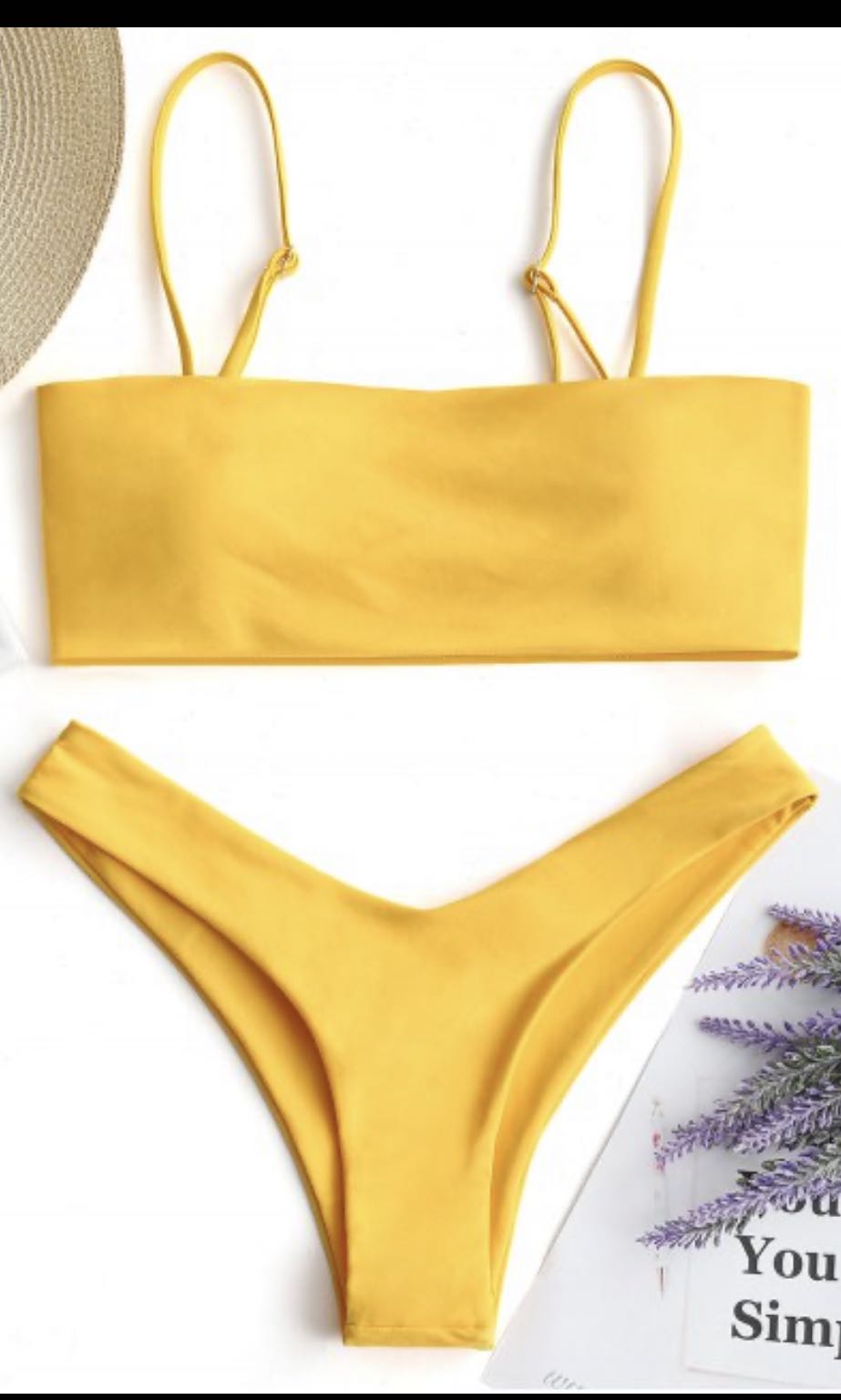 high cut cami bikini set